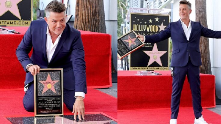Alejandro Sanz en el paseo de la fama