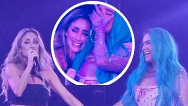 Ambas artistas se mostaron emocionadas tras compartir escenario en la ciudad de México.
