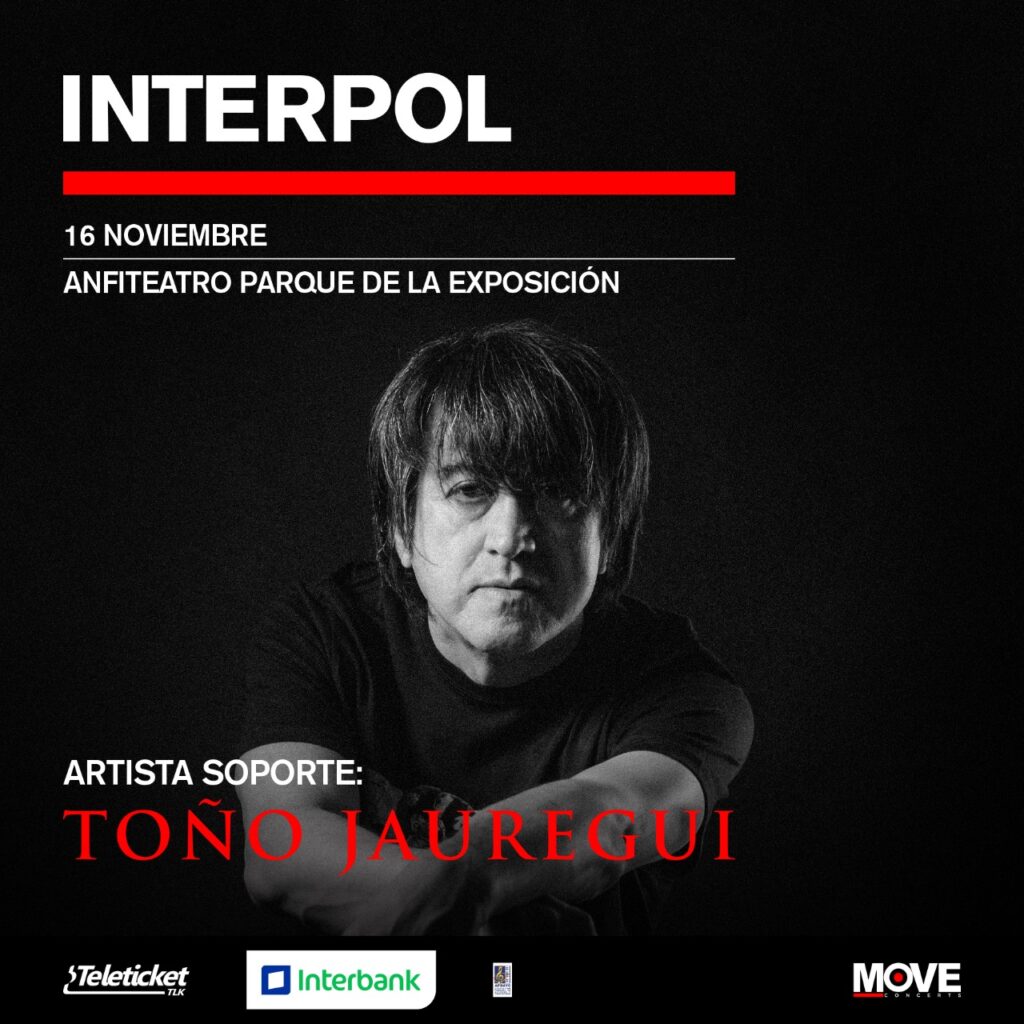 Toño Jáuregui abrirá el show de Interpol en Lima