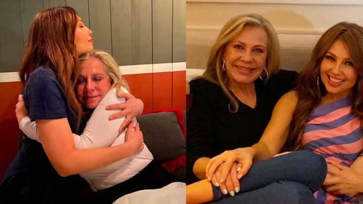 thalia llora por su hermana