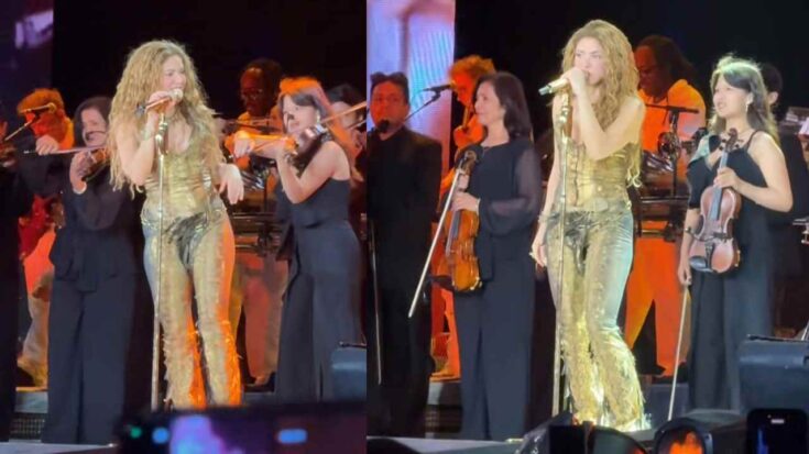 shakira cantó con la orquesta firlarmónica de lima