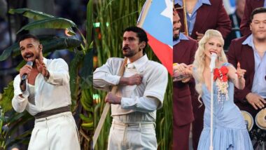 Bad Bunny y sus invitados en el super bowl
