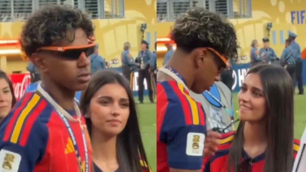 Lamine Yamal y su novia